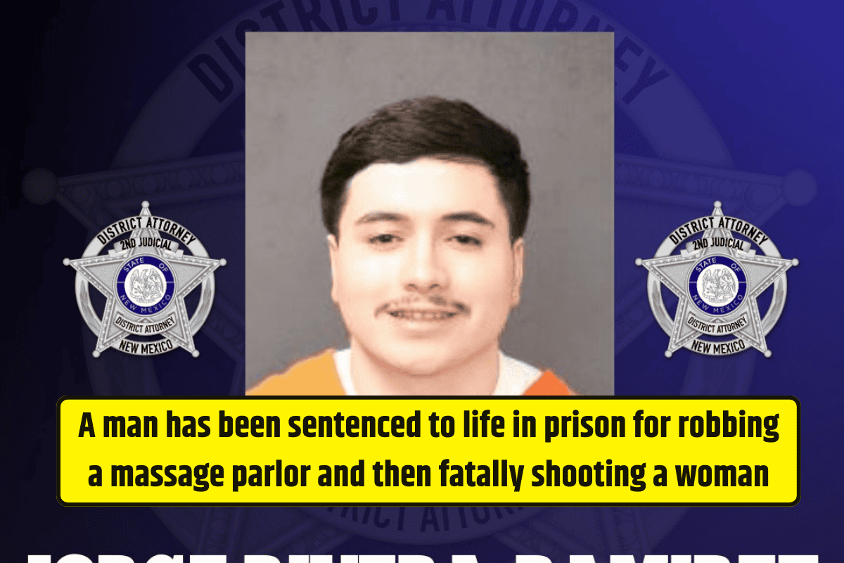 A man has been sentenced to life in prison for robbing a massage parlor and then fatally shooting a woman